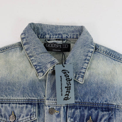 Godspeed Embroidered Letter Denim Jacket