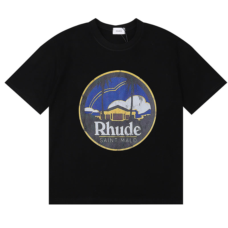 RHUDE Saint Malo Castle Print T-Shirts RHUDE