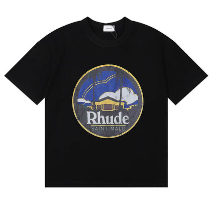 RHUDE Saint Malo Castle Print T-Shirts RHUDE