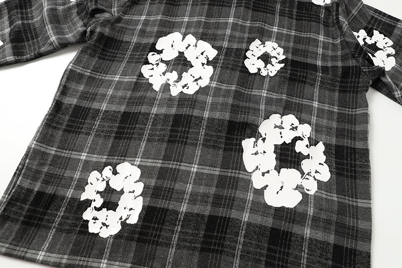 Denim Tears kapok Flower Pattern Long Sleeved Shirt DENIM TEARS