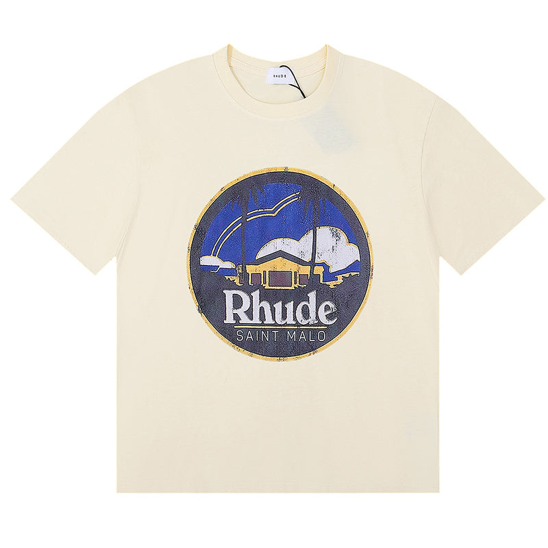 RHUDE Saint Malo Castle Print T-Shirts RHUDE