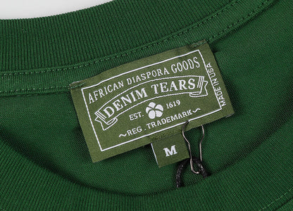 Denim Tears Men's Green T-shirt DENIM TEARS