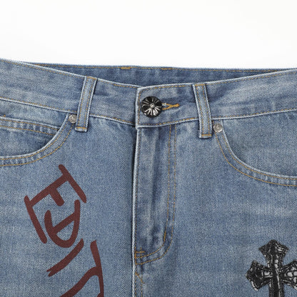 Chrome Hearts American street art cross with straight shaft Pants Chrome Hearts