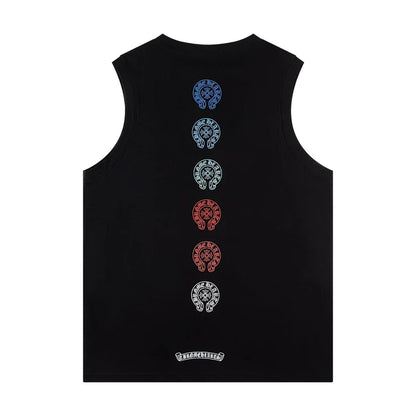Chrome Hearts Rainbow horseshoe print tank top T-shirt P60