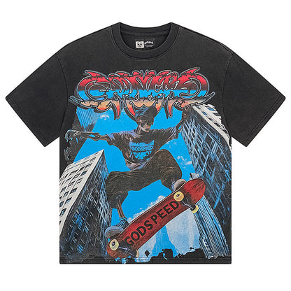 GODSPEED Skeleton Skateboarder T-shirt Godspeed