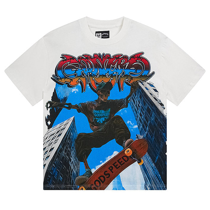 GODSPEED Skeleton Skateboarder T-shirt Godspeed