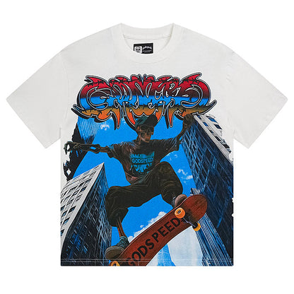 GODSPEED Skeleton Skateboarder T-shirt Godspeed