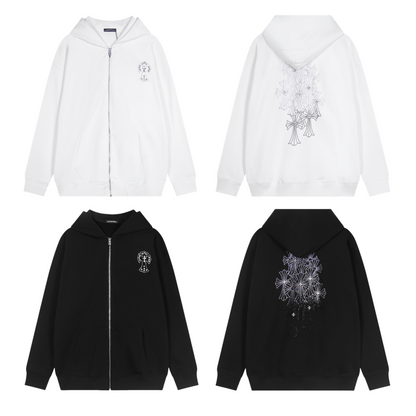 Chrome Hearts New Zip Up Hoodie -TQ02 Chrome Hearts