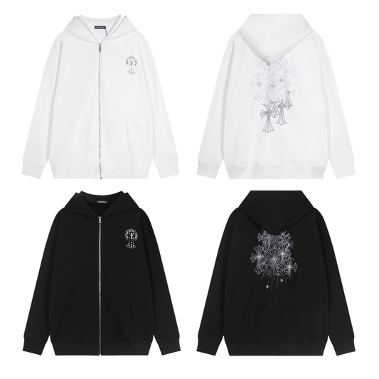 Chrome Hearts New Zip Up Hoodie -TQ02 Chrome Hearts