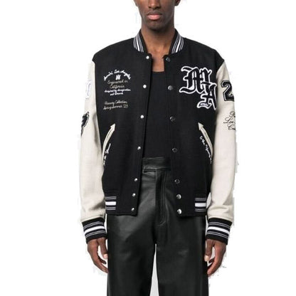 AMIRI logo patch varsity bomber jacket Black AMIRI