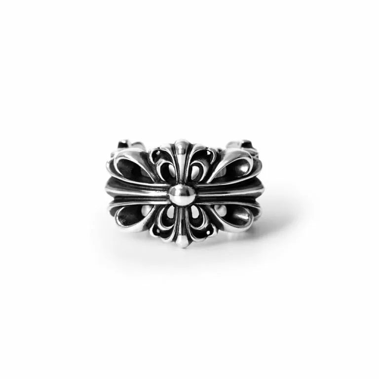 CHROME HEARTS DOUBLE FLORAL RING 1 CH-Chrome Hearts