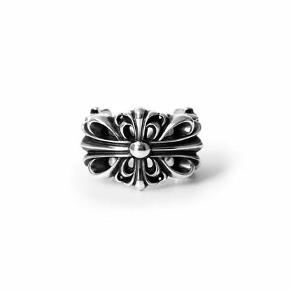 CHROME HEARTS DOUBLE FLORAL RING 1 CH-Chrome Hearts