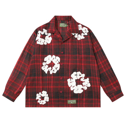 Denim Tears kapok Flower Pattern Long Sleeved Shirt DENIM TEARS