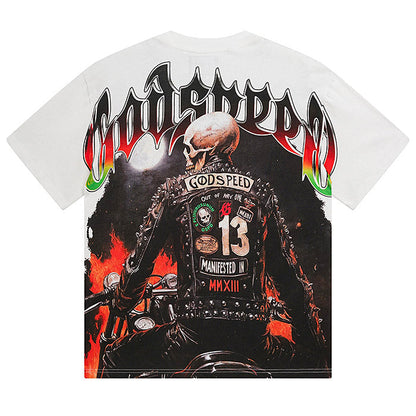 GODSPEED Skeleton Motorcycle T-shirt Godspeed