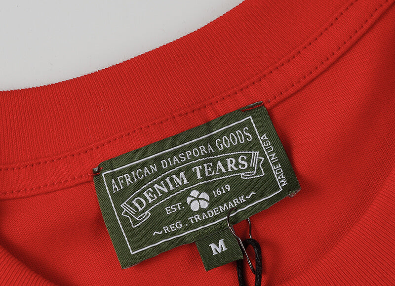Denim Tears Men's Red T-shirt DENIM TEARS