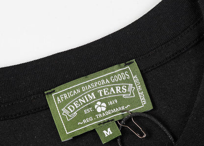 Denim Tears Men's Black T-shirt DENIM TEARS
