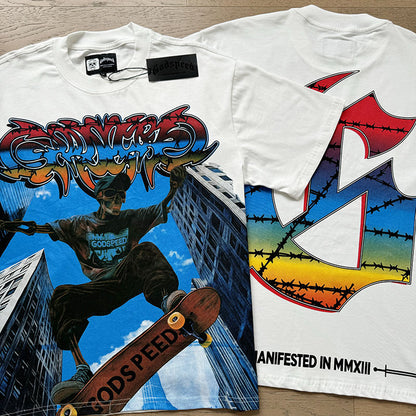 GODSPEED Skeleton Skateboarder T-shirt Godspeed