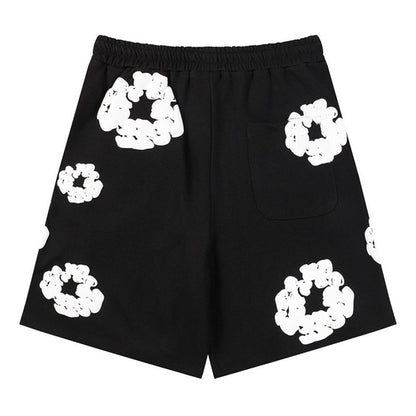 Denim Tears The Cotton Wreath Shorts Black DENIM TEARS