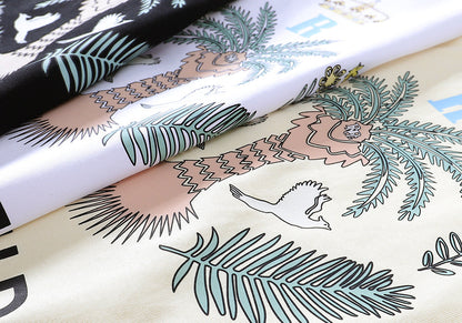 RHUDE island coconut tree print T-Shirts RHUDE