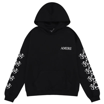 AMIRI Checkered Bones Cotton Hoodies AMIRI