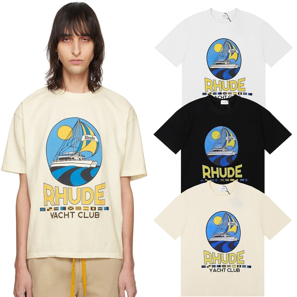 RHUDE Yacht Club Cotton T-shirt RHUDE