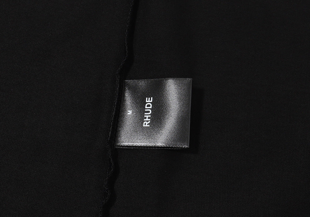 RHUDE micro-logo letter racing print T-shirt RHUDE