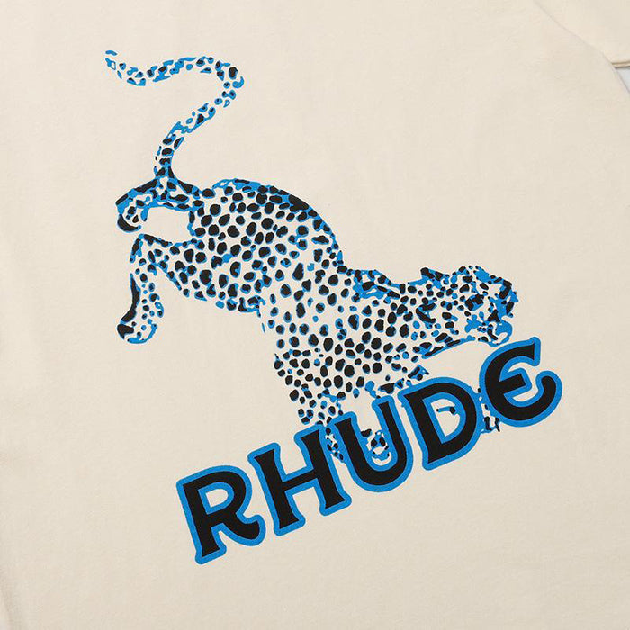 RHUDE T-Shirt Leopard White RHUDE