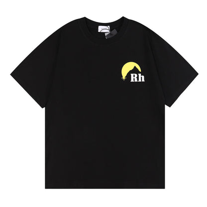 RHUDE Lettering Sunset Graphic T-Shirt Yellow RHUDE