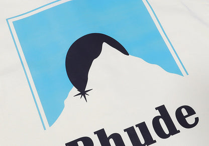 RHUDE Sunset Classic Letter Print T-Shirt RHUDE