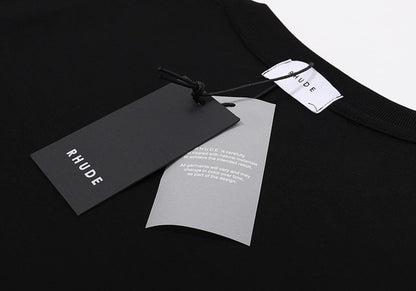 RHUDE Micro Logo Poker Card Printing T-Shirt RHUDE