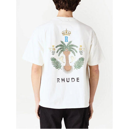 RHUDE island coconut tree print T-Shirts RHUDE