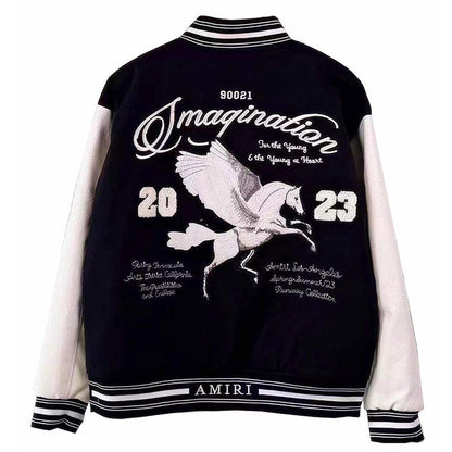 AMIRI logo patch varsity bomber jacket Black AMIRI