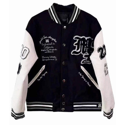 AMIRI logo patch varsity bomber jacket Black AMIRI