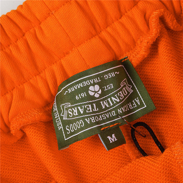 Denim Tears The Cotton Wreath Shorts Orange DENIM TEARS