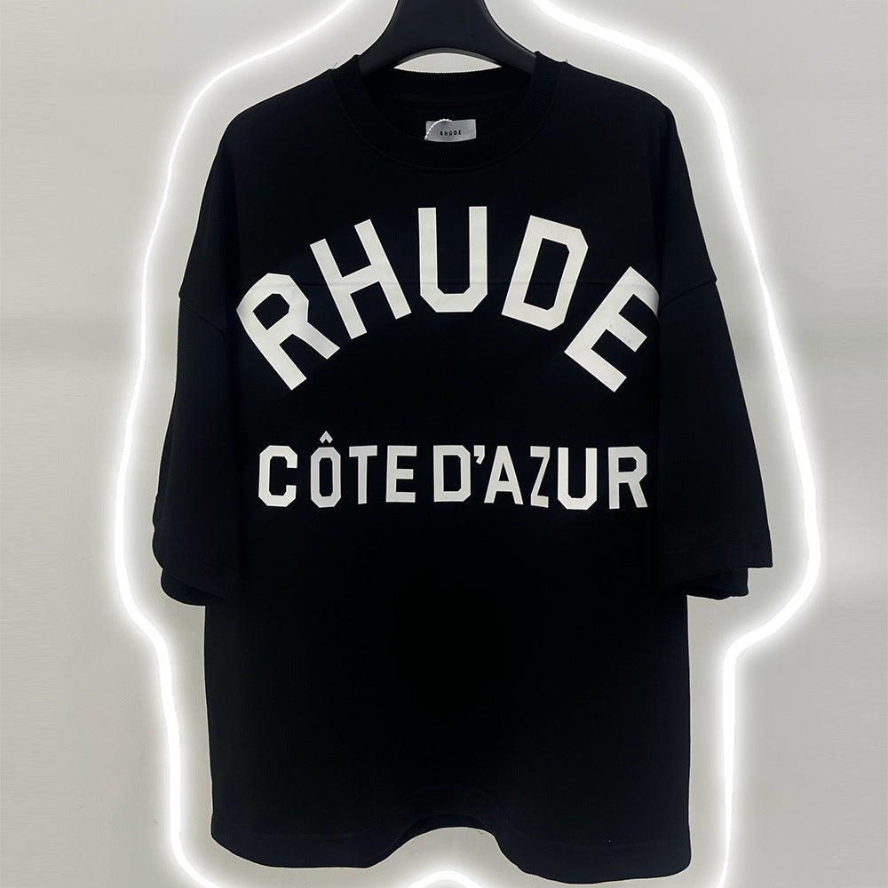 Rhude Mid-Sleeve Boxy T-shirt RHUDE