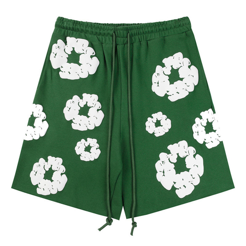 Denim Tears The Cotton Wreath Shorts Green DENIM TEARS