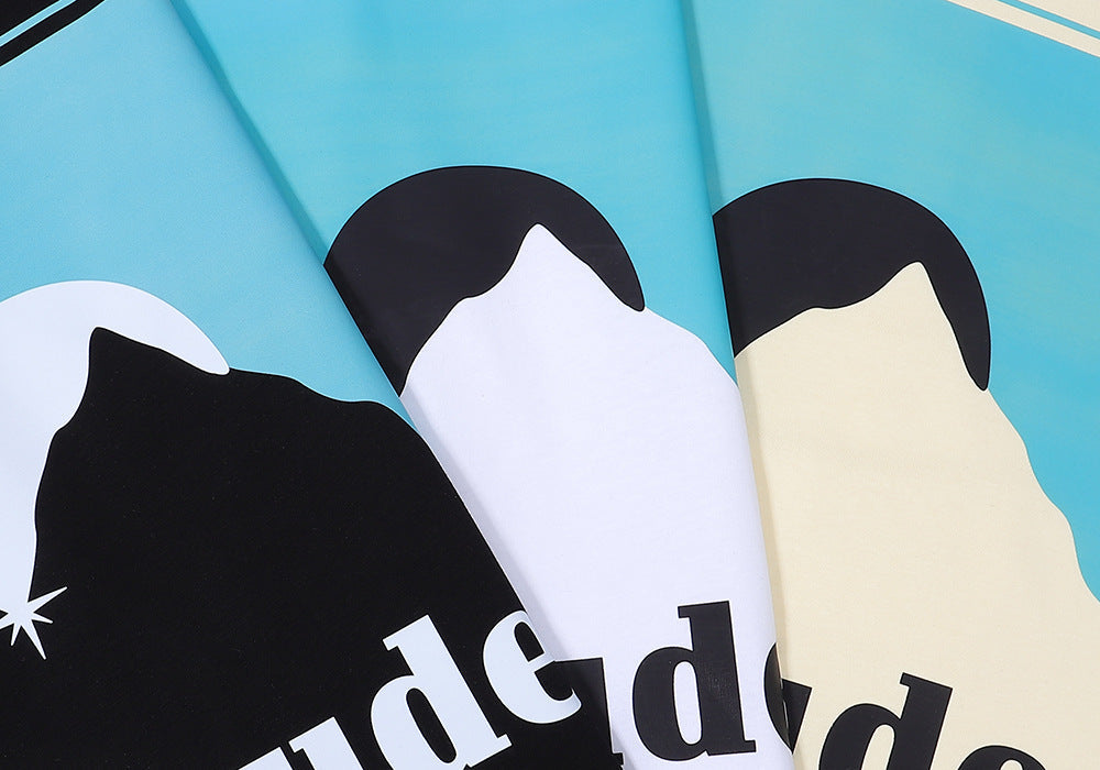 RHUDE Sunset Classic Letter Print T-Shirt RHUDE