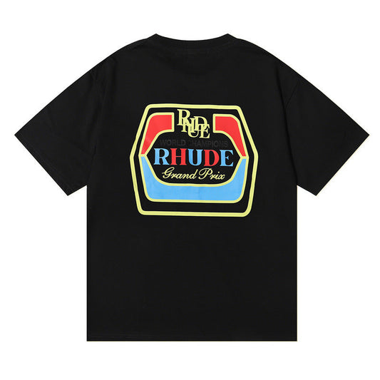 RHUDE micro-label wheat ear letter printing t-shirt RHUDE