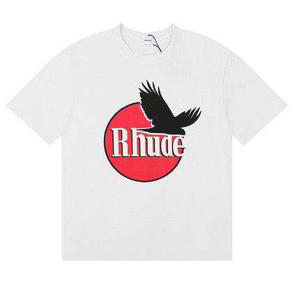 RHUDE Black dove lettering print T-Shirts RHUDE