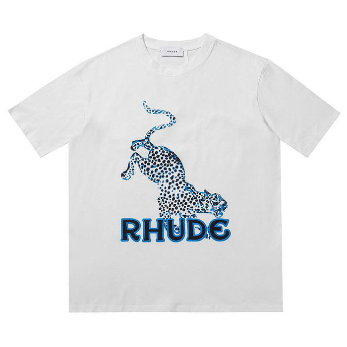 RHUDE T-Shirt Leopard White RHUDE