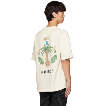 RHUDE island coconut tree print T-Shirts RHUDE