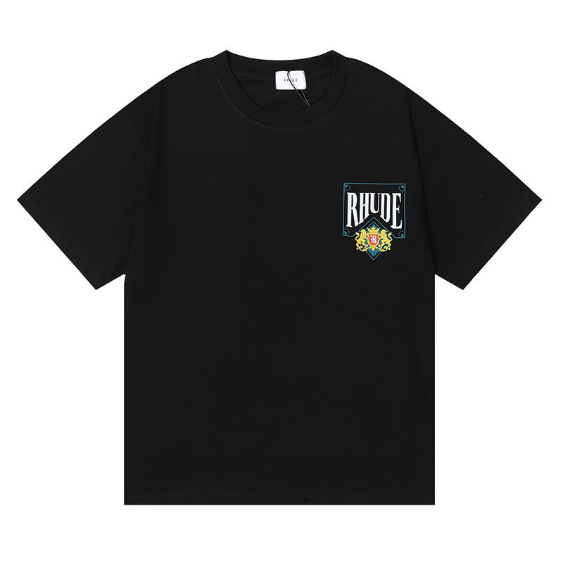 RHUDE Micro Logo Poker Card Printing T-Shirt RHUDE