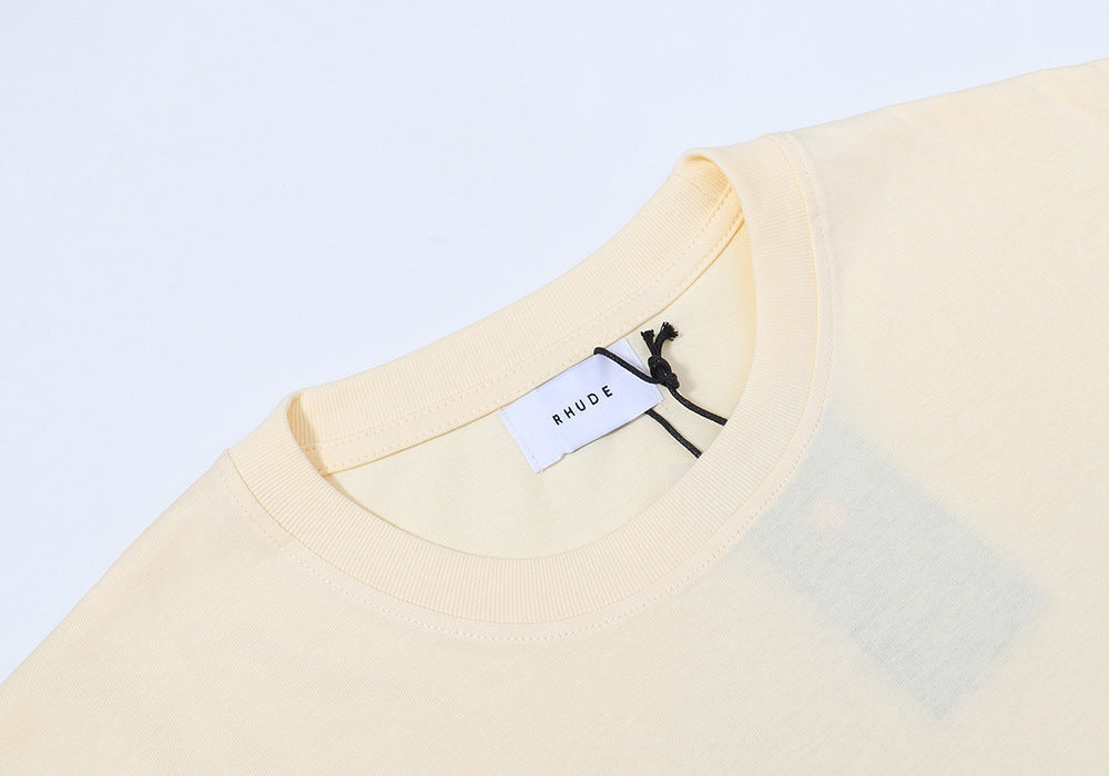 RHUDE Lettering Sunset Graphic T-Shirt Wine red RHUDE