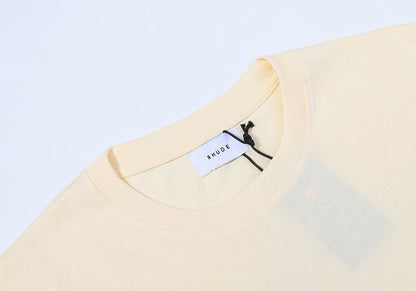 RHUDE Lettering Sunset Graphic T-Shirt Wine red RHUDE