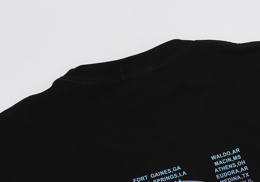 RHUDE micro-logo letter racing print T-shirt RHUDE