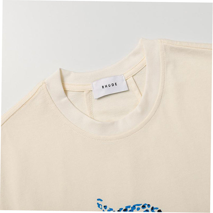 RHUDE T-Shirt Leopard White RHUDE