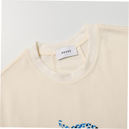 RHUDE T-Shirt Leopard White RHUDE