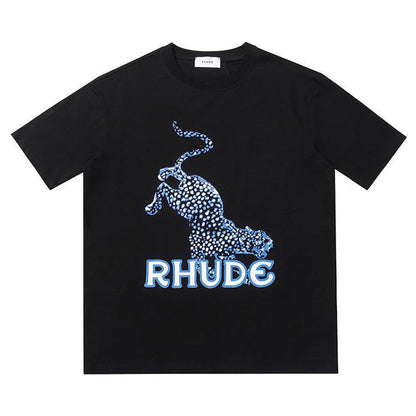 RHUDE T-Shirt Leopard White RHUDE