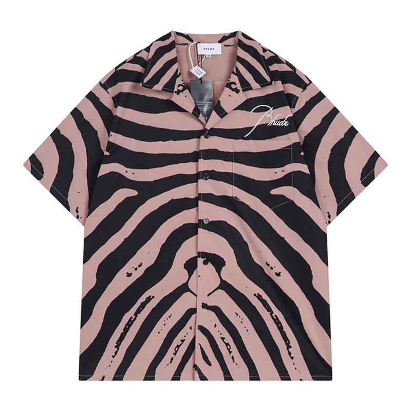 Rhude Zebra Silk Shirts RHUDE