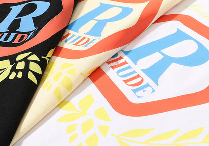 RHUDE micro-label wheat ear letter printing t-shirt RHUDE